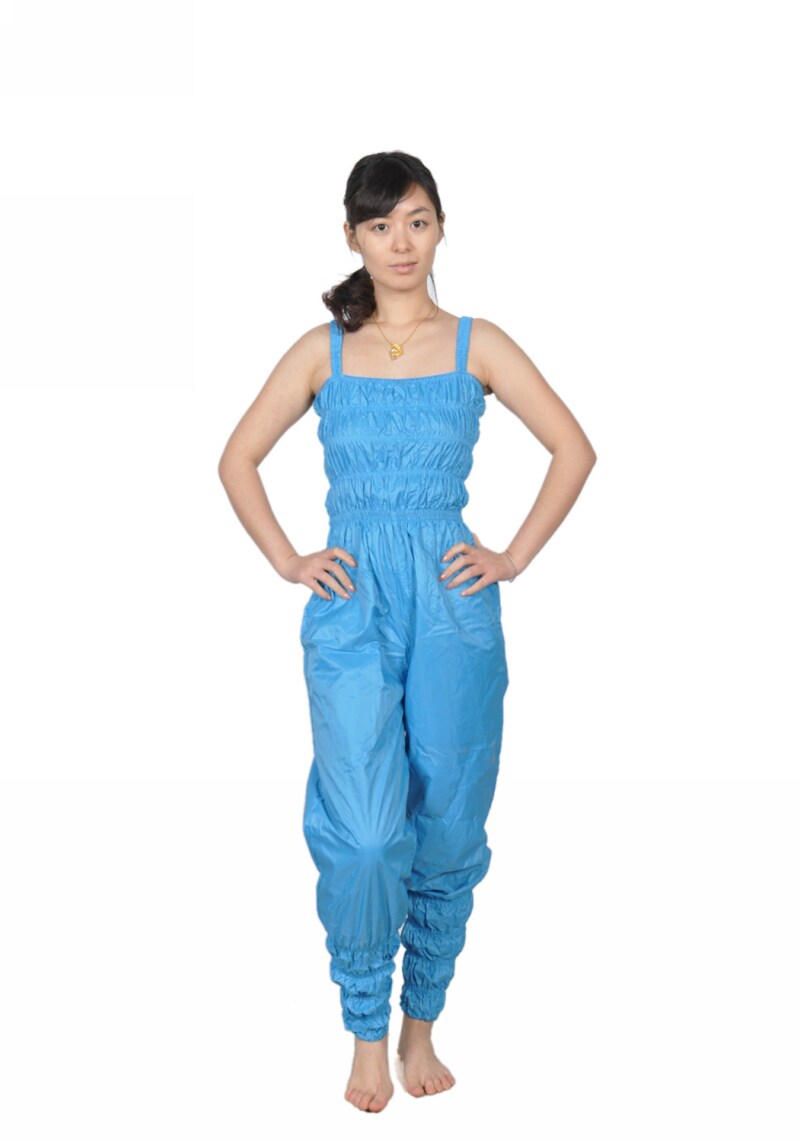 休闲舞蹈瑜伽跳操女练功裤健身房运动跑步暴汗服吊带高腰裤艺体生