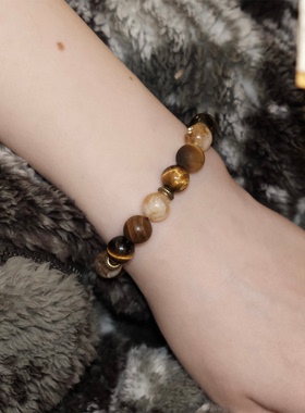 「明暗交接的发光时刻」原创自制黄水晶手链 显白百搭新中式手串