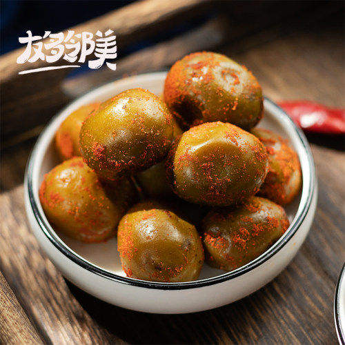 友多铺子青酸枣瓶装蜜饯辣味湖南浏阳特产野生南酸枣粒五眼果零食 - 图2
