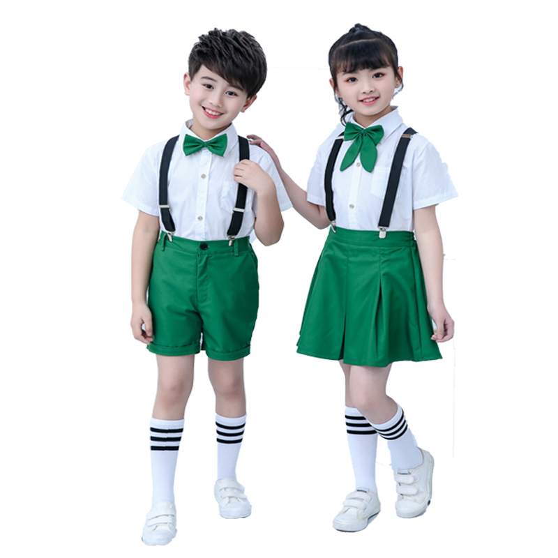 幼儿园园服夏装老师园服小学生校服演出服英伦风儿童毕业班服套装