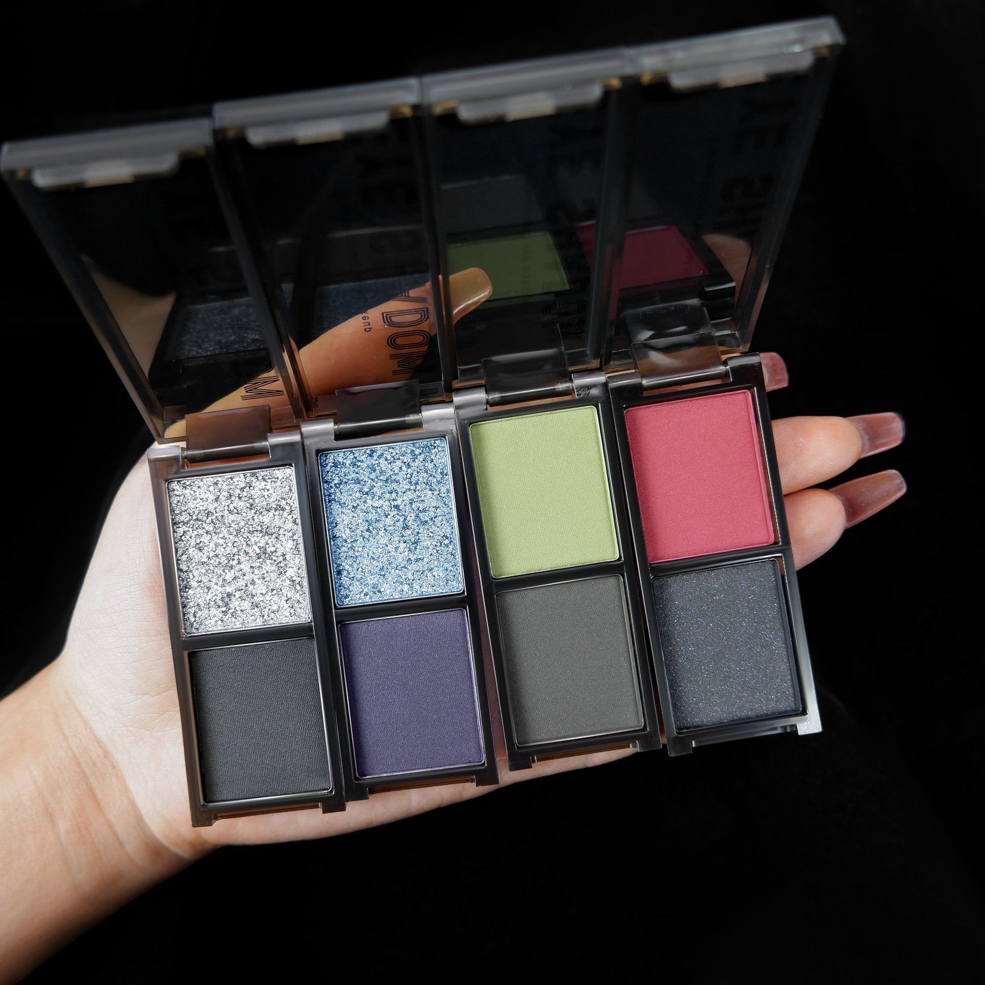 MGL辣妹双色眼影防水防汗哑光珠光偏光烟熏朋克女神懒人眼影平价 - 图1