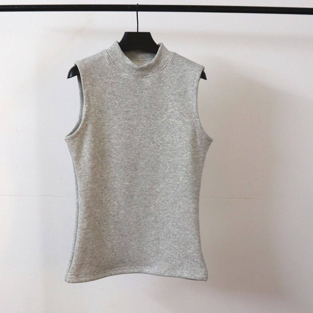 2025新品半高领无袖背心男加绒加厚修身坎肩纯色内搭打底保暖上衣,淘宝优惠券,粉丝福利购,淘宝优惠卷