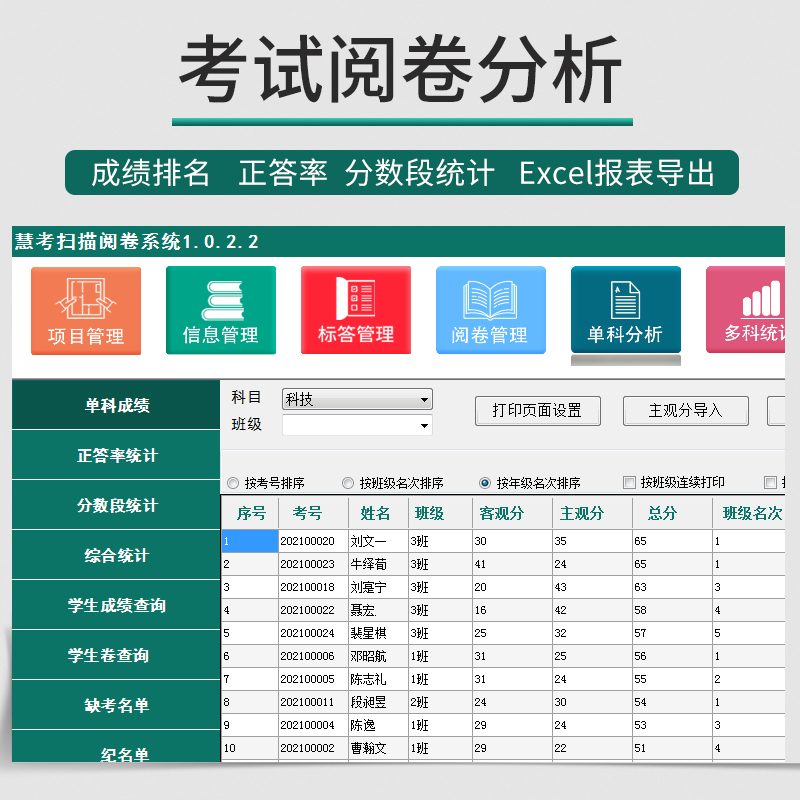 京南创博慧考扫描阅卷系统HK80考试阅卷机课堂测评答题卡读卡机招聘考试技能等级认定光标阅读机OCR870判卷机 - 图3