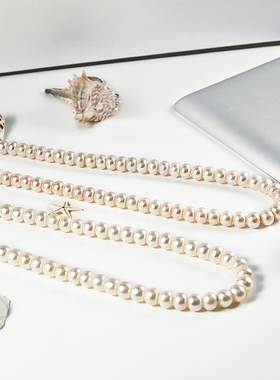 TO TO FIND 天然淡水珍珠算盘珠S925银扣项链轻奢素雅锁骨链