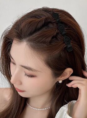 懒人双层编发公主发夹女前额刘海边夹侧边碎发夹头顶发卡夹子发饰