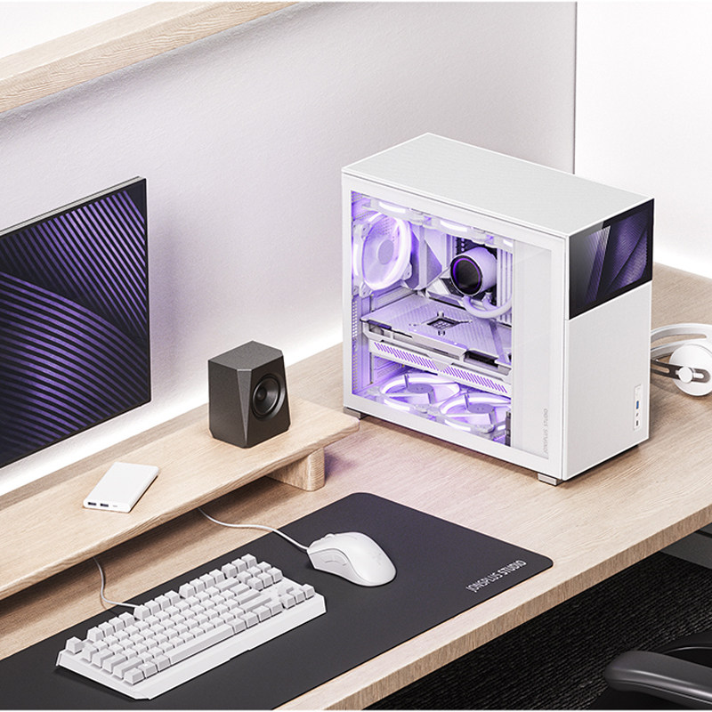 乔思伯D41松果ATX机箱立式台式电脑MATX主机外壳网孔透气玻璃侧透,淘宝优惠券,粉丝福利购,淘宝优惠卷