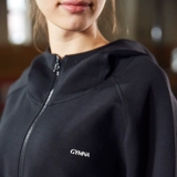 Спортивная куртка для спортзала, дорожная черная толстовка с капюшоном, длинный кардиган с молнией