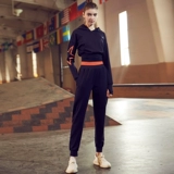 Ретро спортивный костюм, комплект для спортзала, одежда для йоги для отдыха, для бега, оверсайз