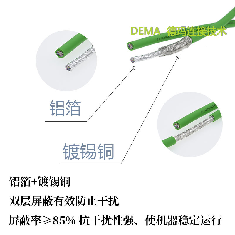 西门子V90伺服电机编码器电缆线6FX3002-2DB10-1AD0-1BF0 1CA0 线 - 图2