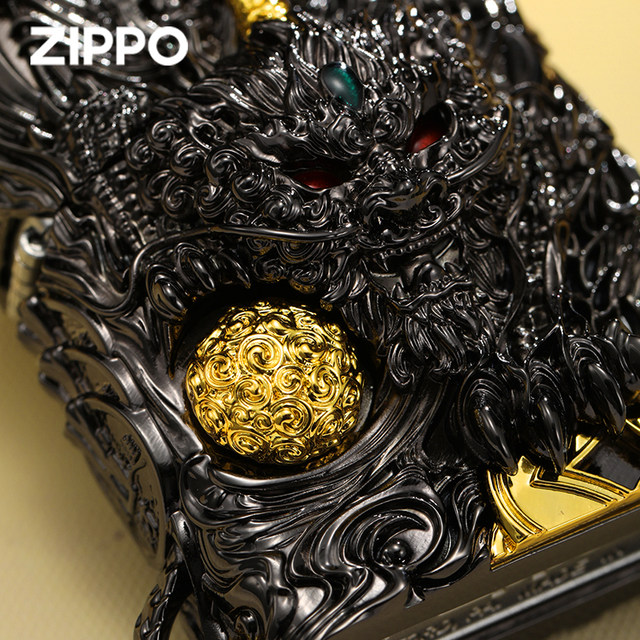 Zippo lighter official flagship store genuine smart and lucky Pixiu genuine kerosene New Year gift for boyfriend