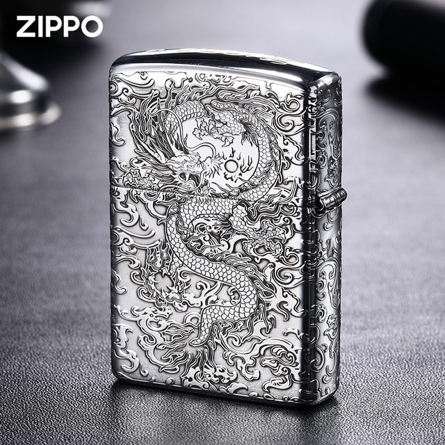 ZIPPO genuine 999 sterling silver Xiangyunlong counter