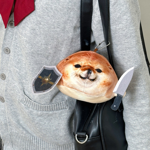 我的刀盾发声小狗玩偶挂件搞怪柴犬公仔抱枕毛绒玩具娃娃生日礼物 - 图1