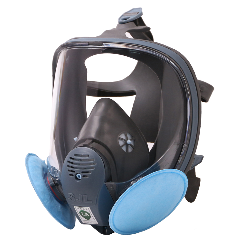 防护面罩防雾喷漆防毒面具化工气体粉尘打磨农药防尘面具全面罩-图1