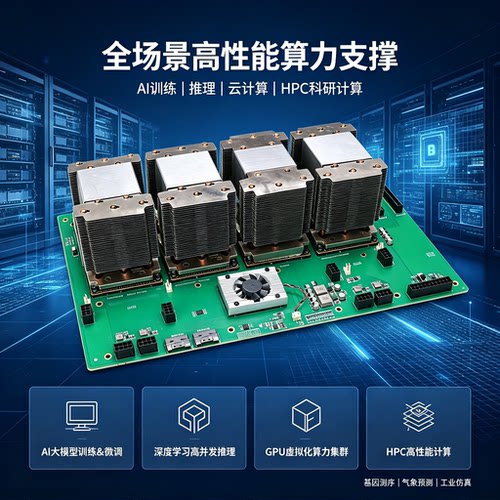 速桥SXM2转PCI-E X16转接板 英伟达P100 V100模组显卡温控扩展卡 - 图1