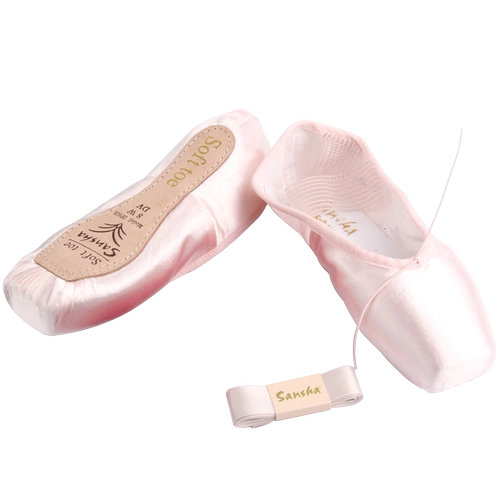 Аутентичная санша санша балетная обувь Pointe Shoes Soft Ballet Training Shoes для начинающих мягкая подошва DP801