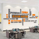 Office slogan inspiring team struggle wall sticker self-adhesive