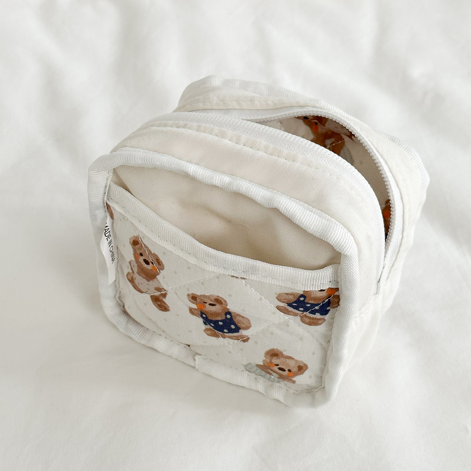 森绿系 棉布方形零钱包女耳机包口红包卫生巾包学生拉链收纳包,淘宝优惠券,粉丝福利购,淘宝优惠卷