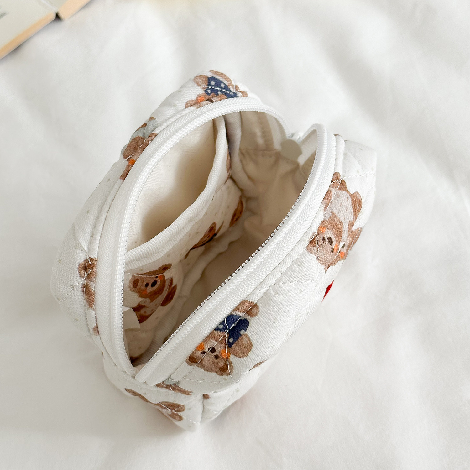 森绿系 棉布方形零钱包女耳机包口红包卫生巾包学生拉链收纳包,淘宝优惠券,粉丝福利购,淘宝优惠卷