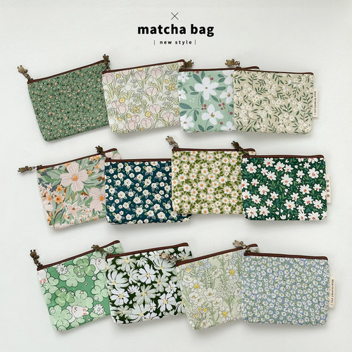 小春日和 棉布拉链护照包女护照保护套证件收纳包便携收纳零钱包 - 图0