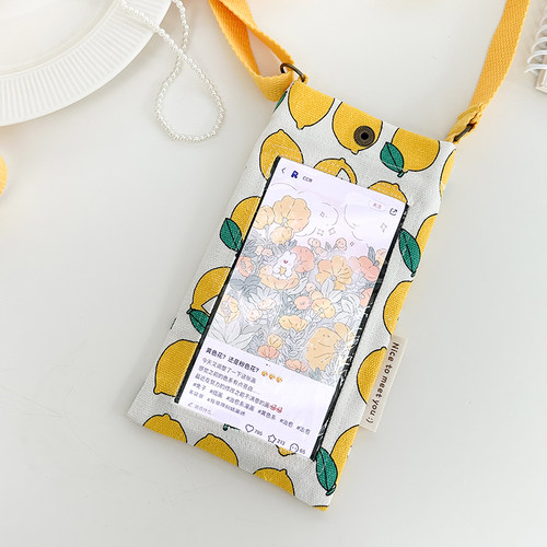 触屏手机包女 斜挎挂脖袋2026新款便携手机保护套小杂物包零钱袋 - 图2