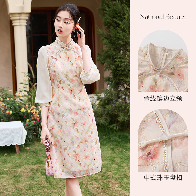 香影新中式旗袍改良年轻款女连衣裙 香影旗袍