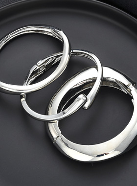 欧美不规则手镯简约重工光面手镯3件套bracelet