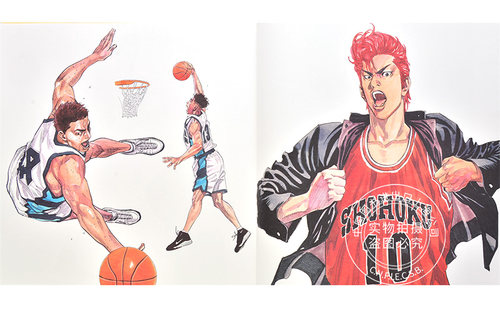 预售 进口日文 灌篮高手 画集 PLUS / SLAM DUNK ILLUSTRATIONS 2 井上雄彦 礼物 - 图2