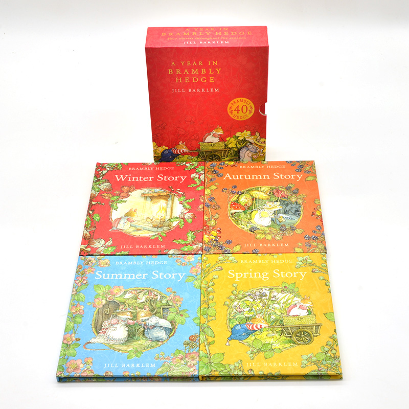 现货 进口英文原版图书 野蔷薇村的一年 A Year in Brambly Hedge 4册精装 40周年盒装纪念版 儿童英伦田园童话故事书 亲子阅读 - 图0