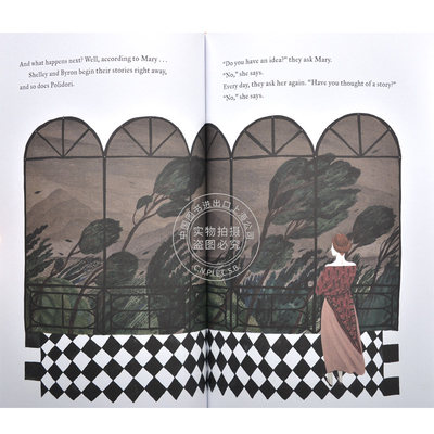 现货插画师julia Sarda新作写 弗兰肯斯坦 的玛丽英文原版mary Who Wrote Frankenstein 精装 虎窝淘