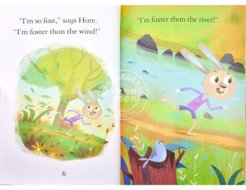 现货 Hare and the Tortoise 英语原版 Usborne出版 龟兔赛跑 儿童启蒙读物 - 图1