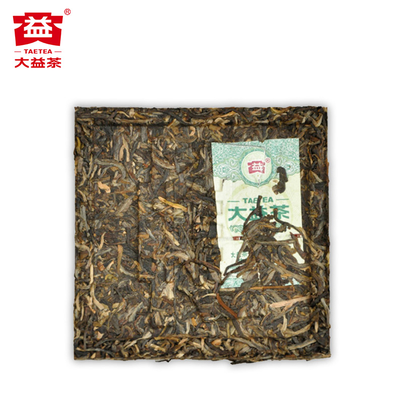 大益普洱茶 铂金方砖普洱生茶60g小巧便携砖茶云南勐海2101批次 - 图2