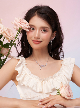 PP饰品《清雨》 花朵925纯银项链女小众轻奢颈链高级感锁骨链