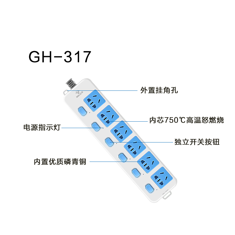 插座插排pdu机柜插线板独立开关无线接线板智能多功能拖线板 - 图1