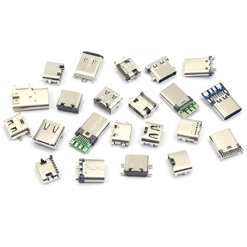 Type-C USB连接器母座/公头直插贴片插座2P6P14P16P24P接口快充 - 图0