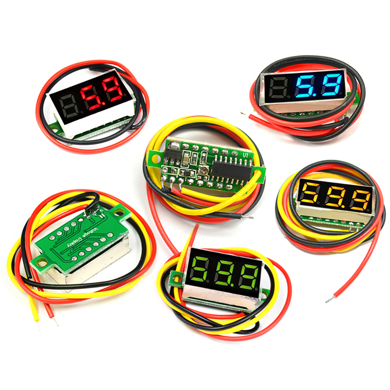 0.36寸0.28两线三线电压表数字直流表头可变电量显示器数显模块 - 图0