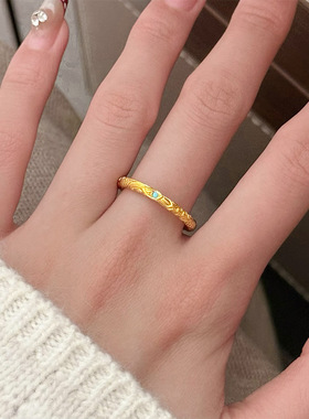 爆款哪吒之魔童降世乾坤圈戒指女小众设计时尚精致高级感戒子指环