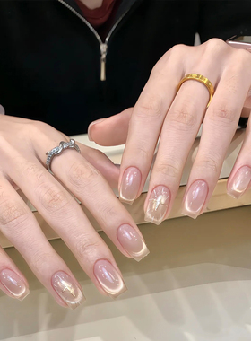 【Lilynail圣光神谕】手工穿戴甲短款可定制美甲高级感猫眼指甲贴