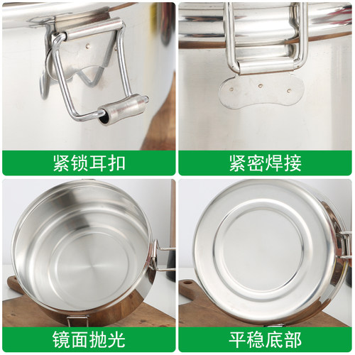 正品304不锈钢加厚分格单双层学生防烫圆形蒸饭盒便当泡面杯包邮 - 图2