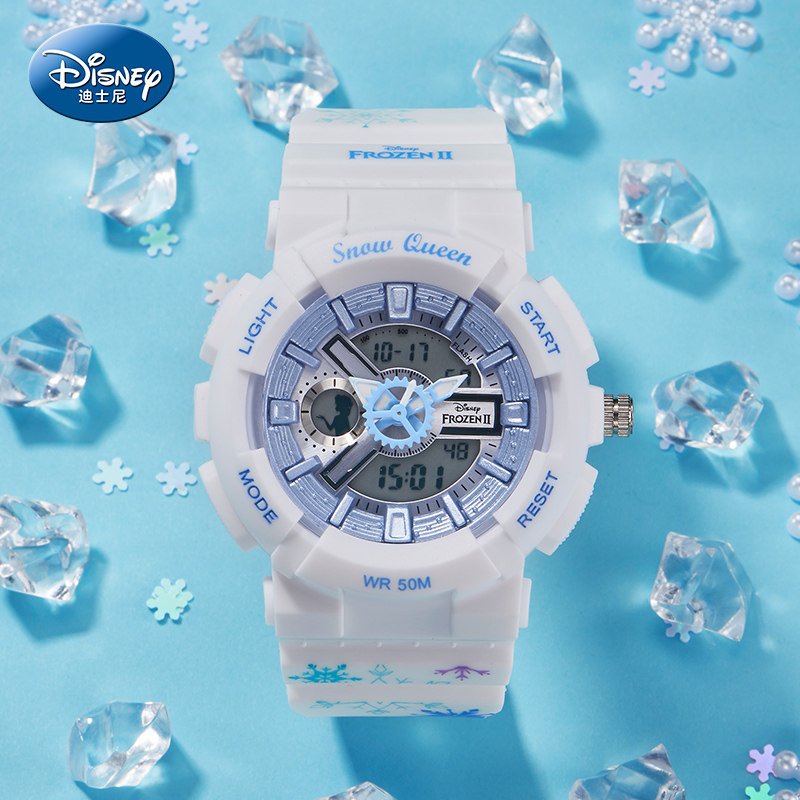 迪士尼儿童女孩防水电子手表 忆美时手表国产腕表