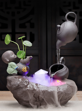 招财风水陶瓷工艺乔迁开业加湿器