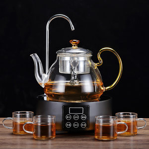 友尚耐热玻璃茶壶煮茶器带上水电陶炉整套家用功夫黑花茶普洱茶具