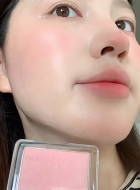 淡颜古早味日系缎光腮红 橘朵融肤清透烤粉高光腮红双拼自然水光