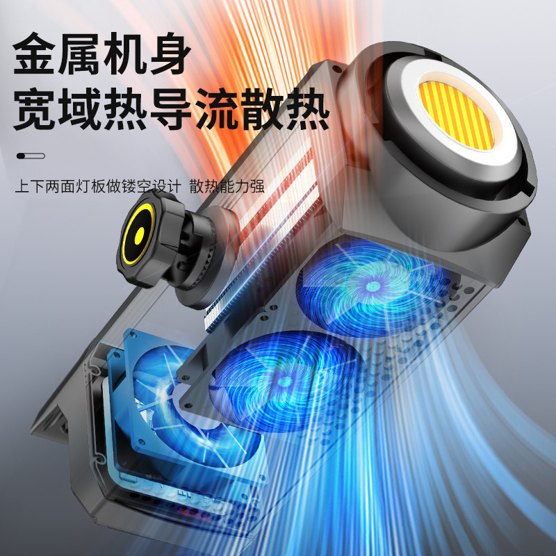 【全金属】500W直播补光灯主播美颜直播间氛围灯光led摄影拍照服装人像拍摄打光专用室内影棚球形深抛格栅