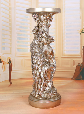 tqj欧式风罗马柱花盆架开业礼品