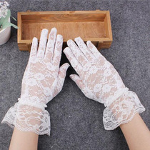 Spring and autumn wedding dresses photo ultra-thin breathable sunscreen for bridal wedding and photoshoot special lace gloves