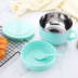 hộp cơm điện inox Bát phở inox 304 có nắp đậy bát cơm ký túc xá hộp cơm trưa hộp cơm trưa sinh viên nhà bát chống vảy - Hộp cơm điện sưởi ấm cặp lồng ủ cơm Hộp cơm điện sưởi ấm