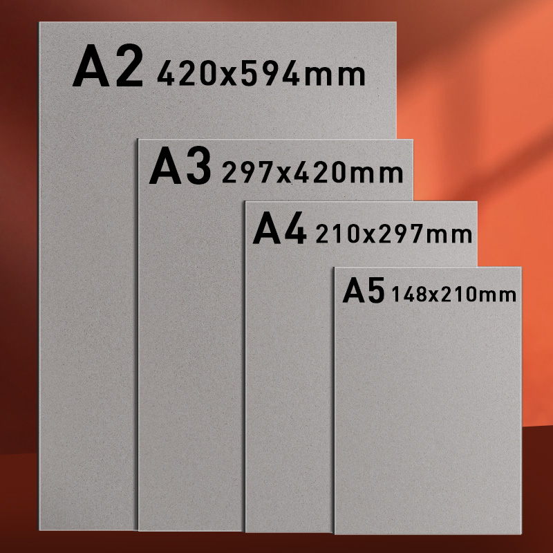 元浩硬纸板灰纸板A4儿童手工厚纸板硬卡纸垫板A2牛皮纸板A5硬卡板纸壳板diy模型幼儿园制作画画封面1/2mm定制 - 图1