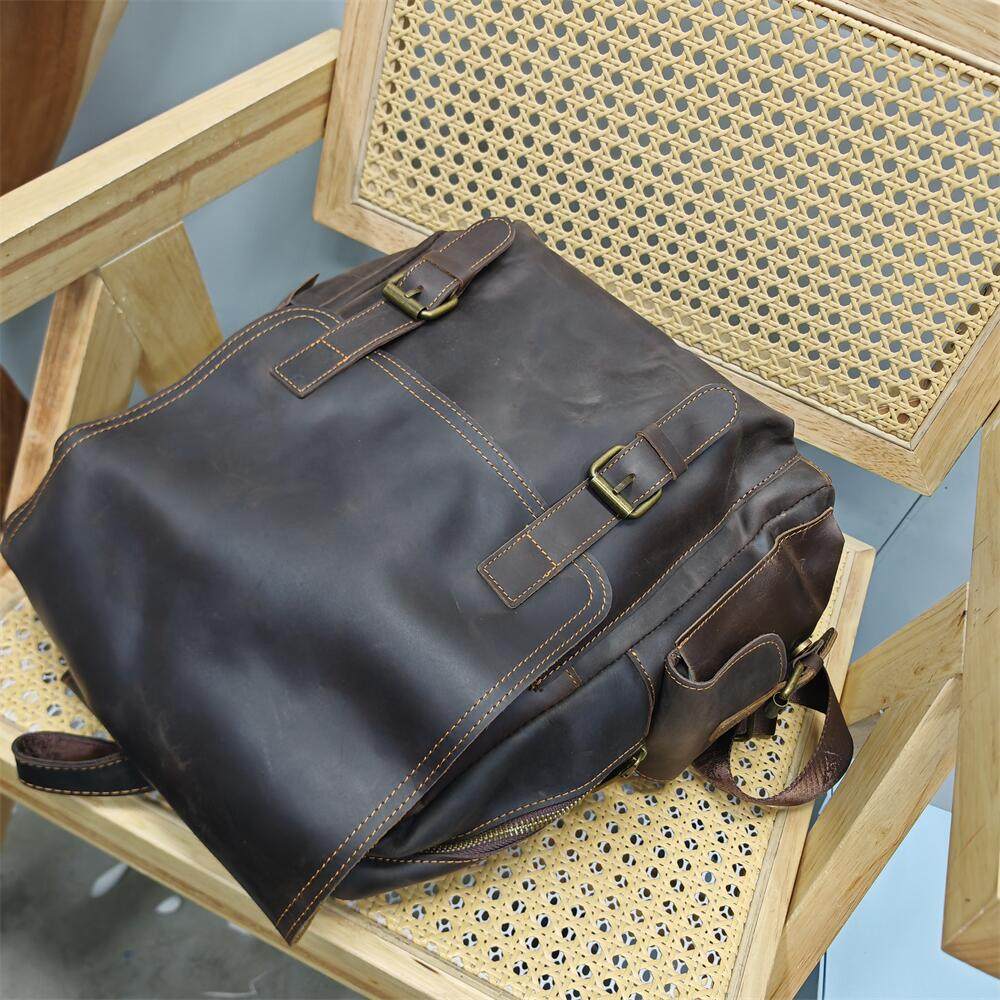 外贸出口尾货专柜头层牛皮疯马牛皮品牌清货复古真皮男双肩背包大,淘宝优惠券,粉丝福利购,淘宝优惠卷