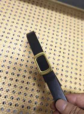 百搭双面真皮扣子时尚女腰带裤带
