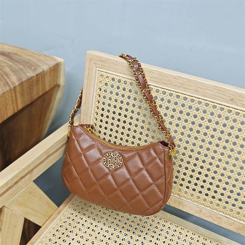 2025新款真皮女包羊皮手提包单肩斜挎包菱格链条百搭腋下包女包包,淘宝优惠券,粉丝福利购,淘宝优惠卷